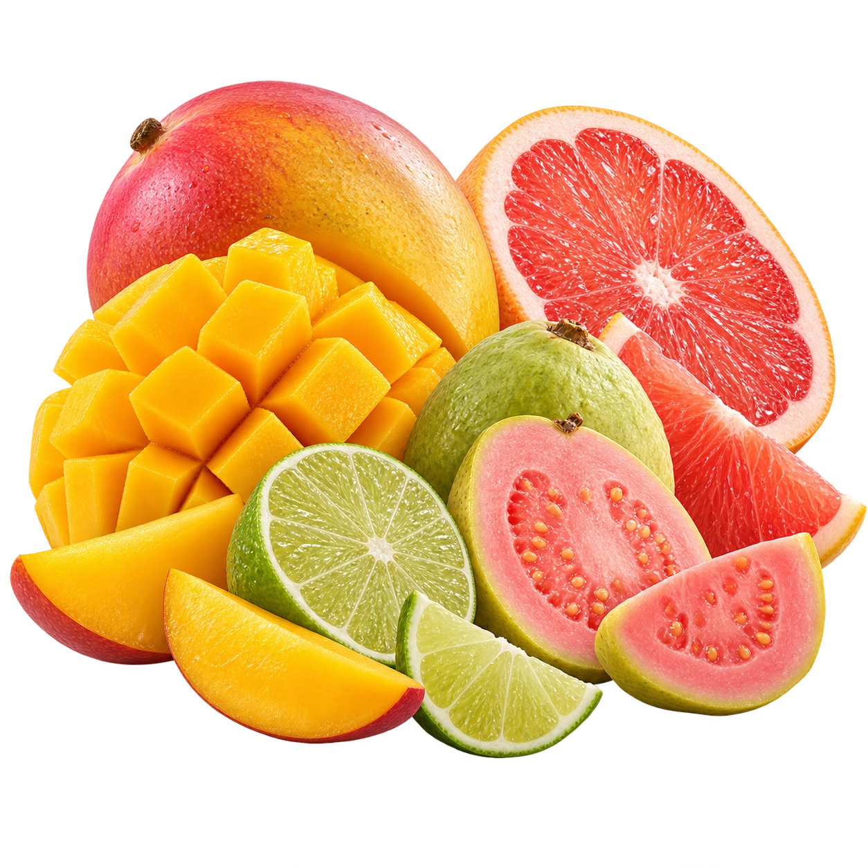 Mangó · Lime · Grapefruit · Guava