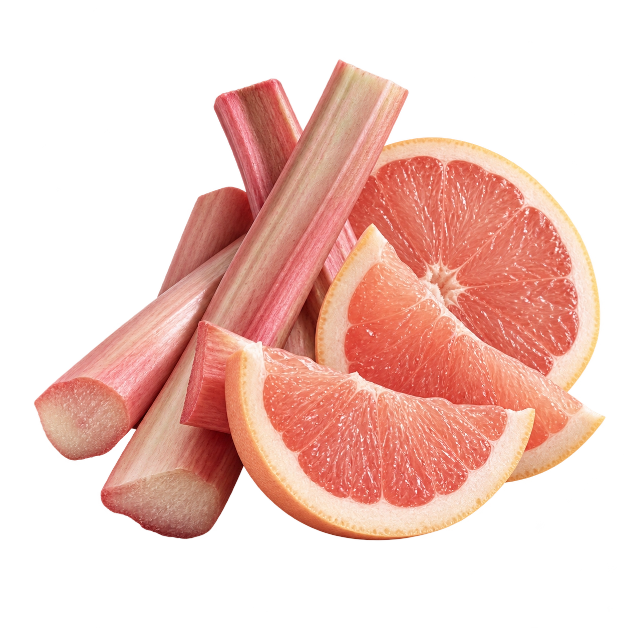 Rebarbara és grapefruit